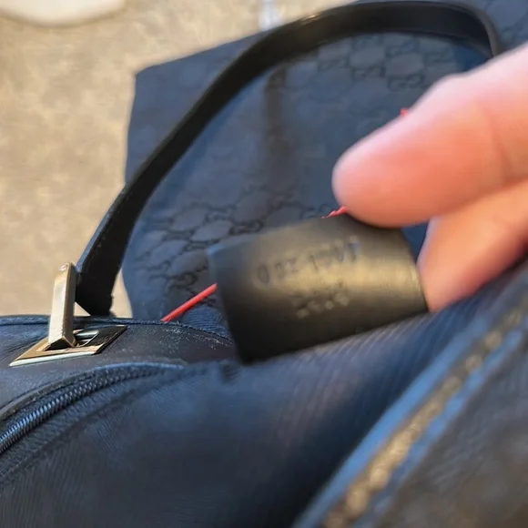 GUCCI 🖤 Black Monogram GG Canvas Vintage Tote black-gold 16x15x6 inch Authentic - Picture 3 of 11